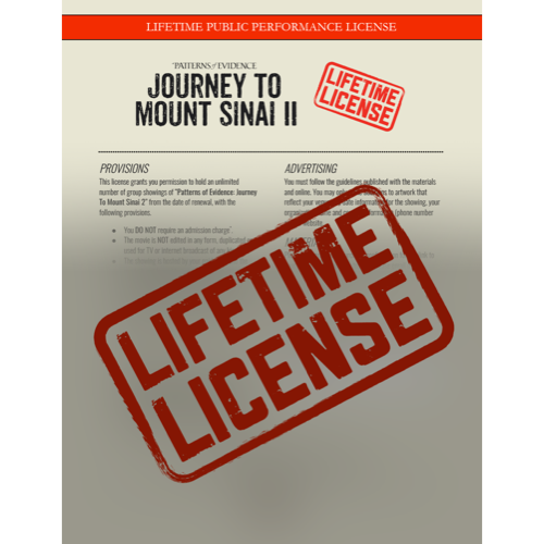 Journey to Mount Sinai 2 - Movie Event Kit Lifetime License Renewal
