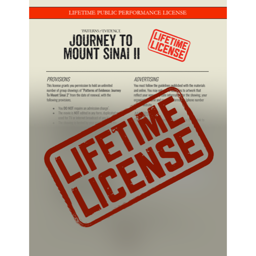 Journey to Mount Sinai 2 Movie Event Kit Lifetime License Renewal
